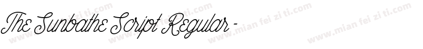 The Sunbathe Script Regular字体转换